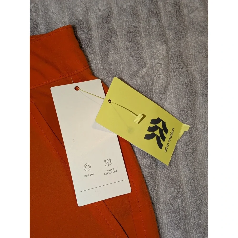All in Motion Hybrid‎ Shorts Mens Medium Orange Athletic Golf Casual NWT